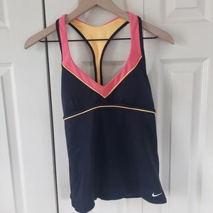 Nike Swim Black Racerback Tankini Built In Bra Top! Women's Sz. 8!